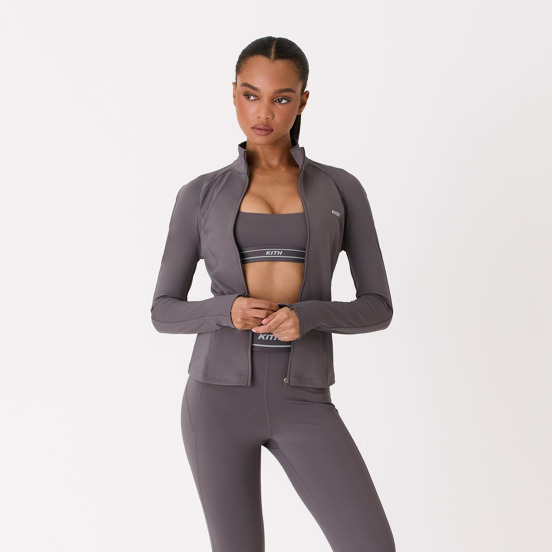 Kith Women Alida Active Zip Top - Thunder