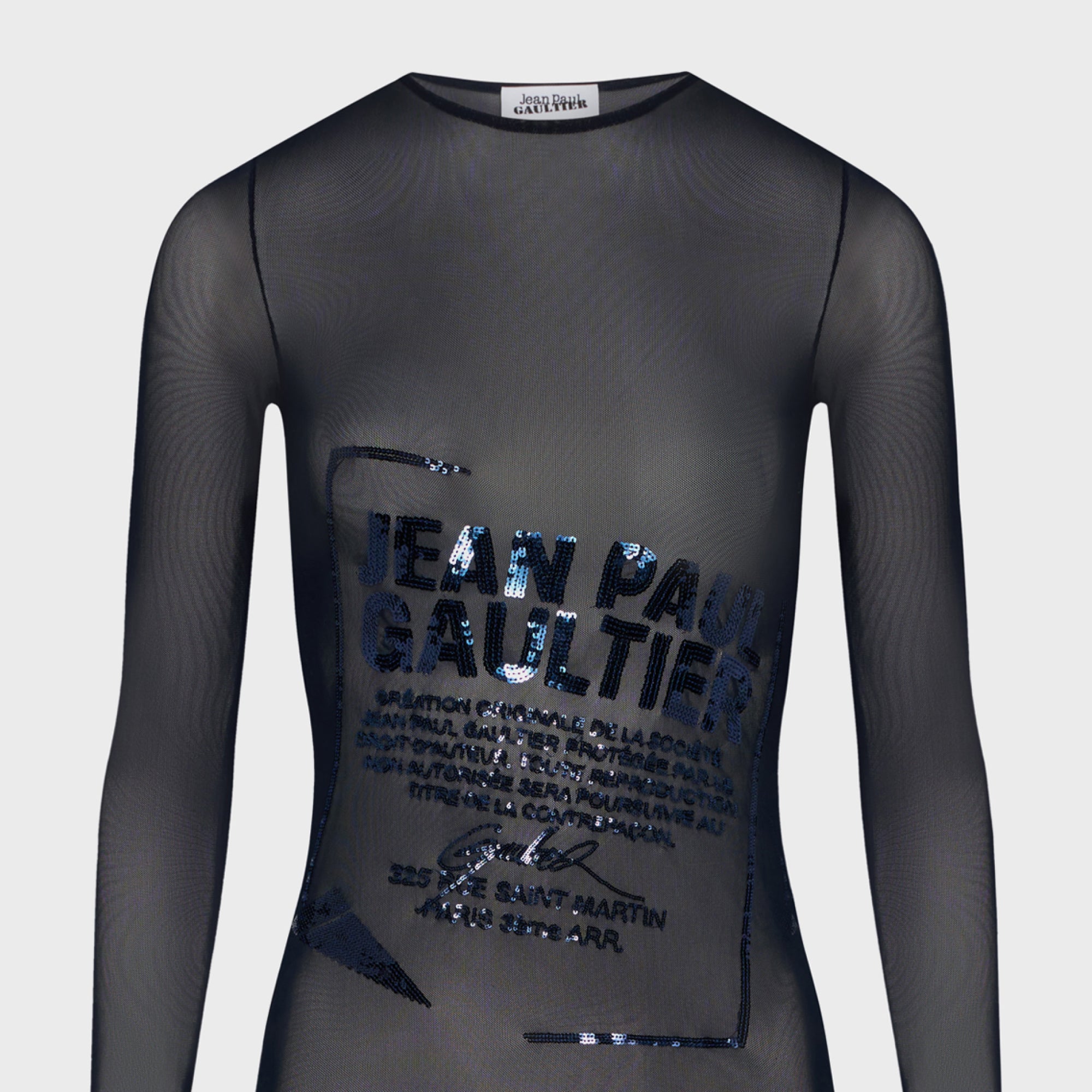 Jean Paul Gaultier Embroidered Gaultier Jacquard Label Top