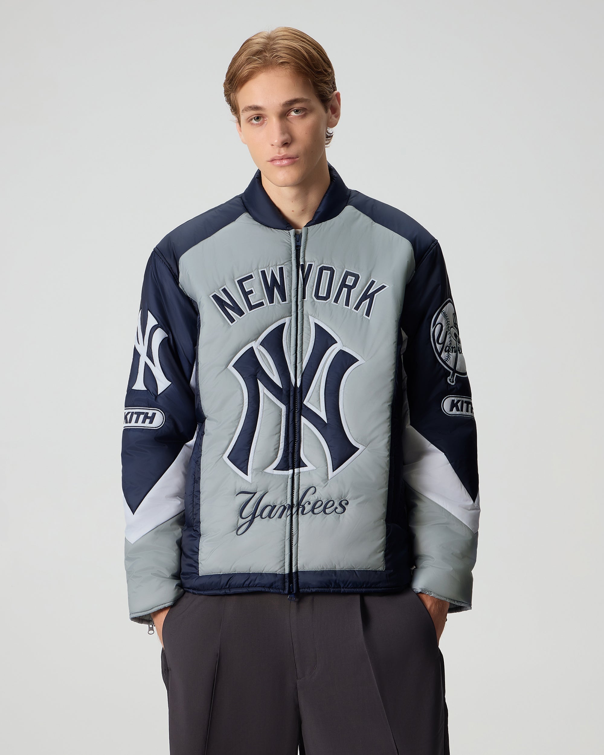 KITH New York Yankees コーチジャケット　　L Kith & AVIREX for the New York Yankees Leather Jacket