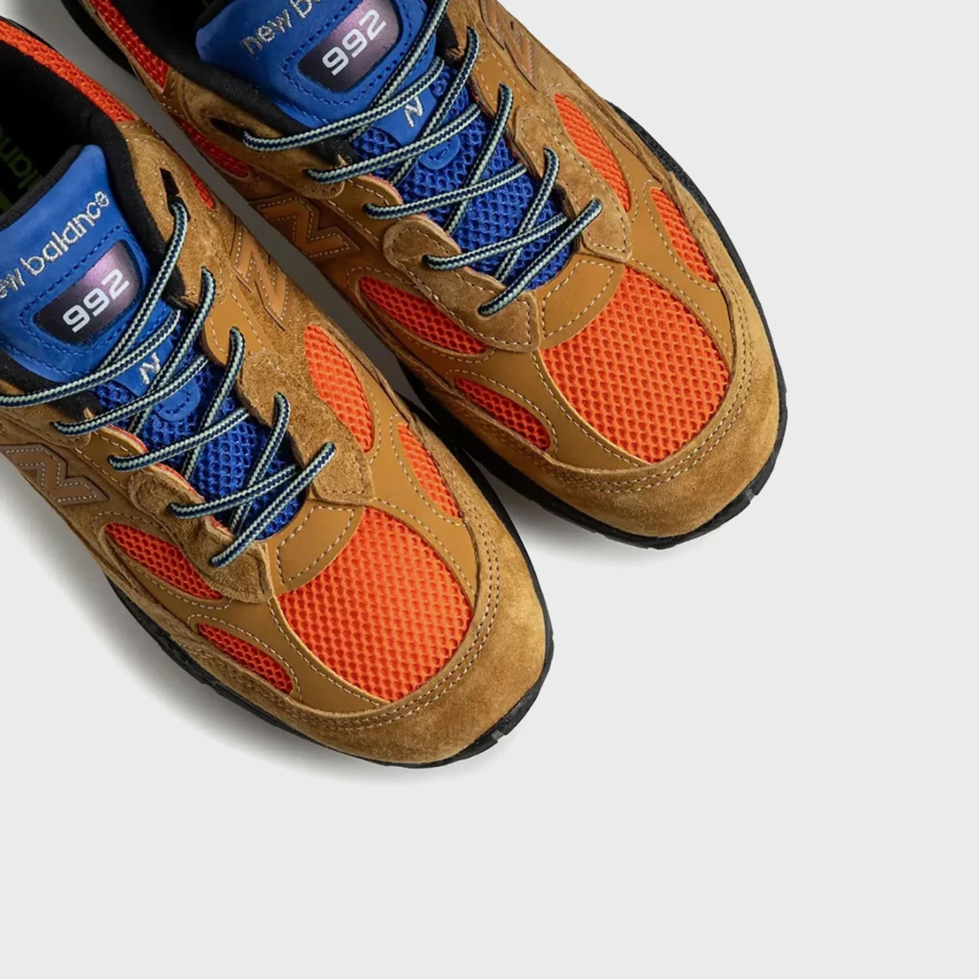 New Balance x Action Bronson Made in USA 992 - Tan / Blue / Orange