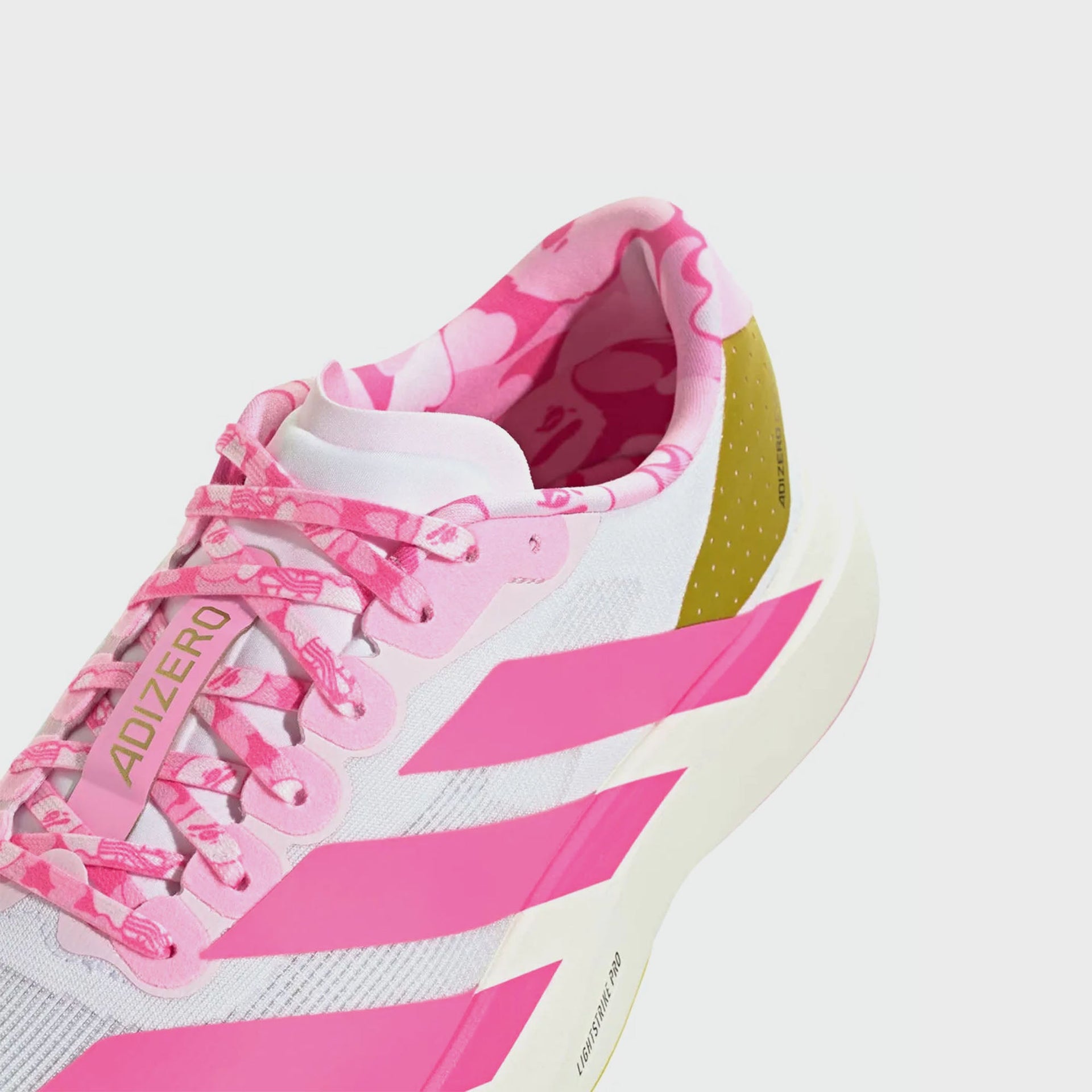 adidas x BAPE Adizero EVO SL - White / Gold / Pink / Blue