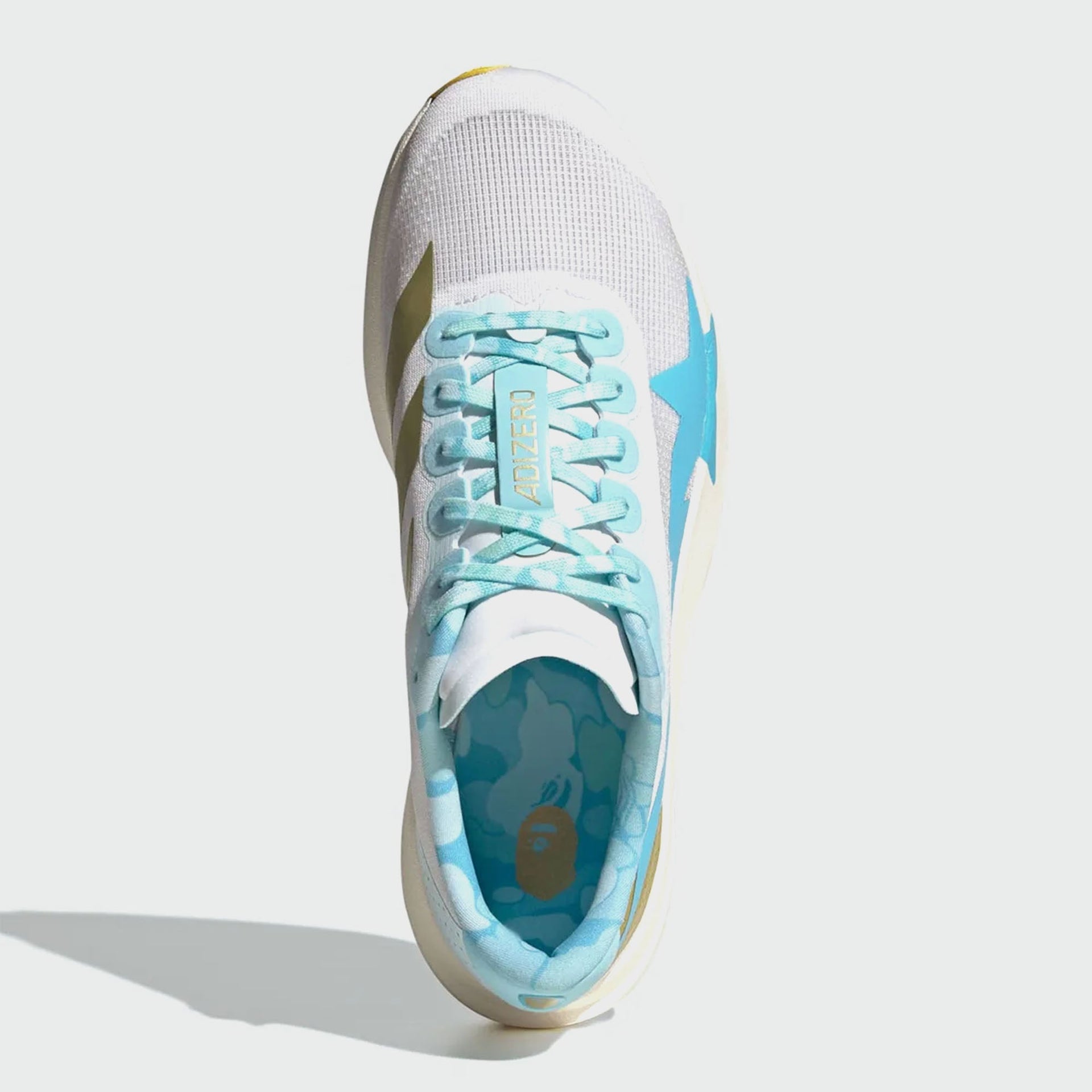 adidas x BAPE Adizero EVO SL - White / Gold / Pink / Blue