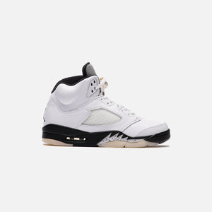 Jordan retro 5 metallic white online