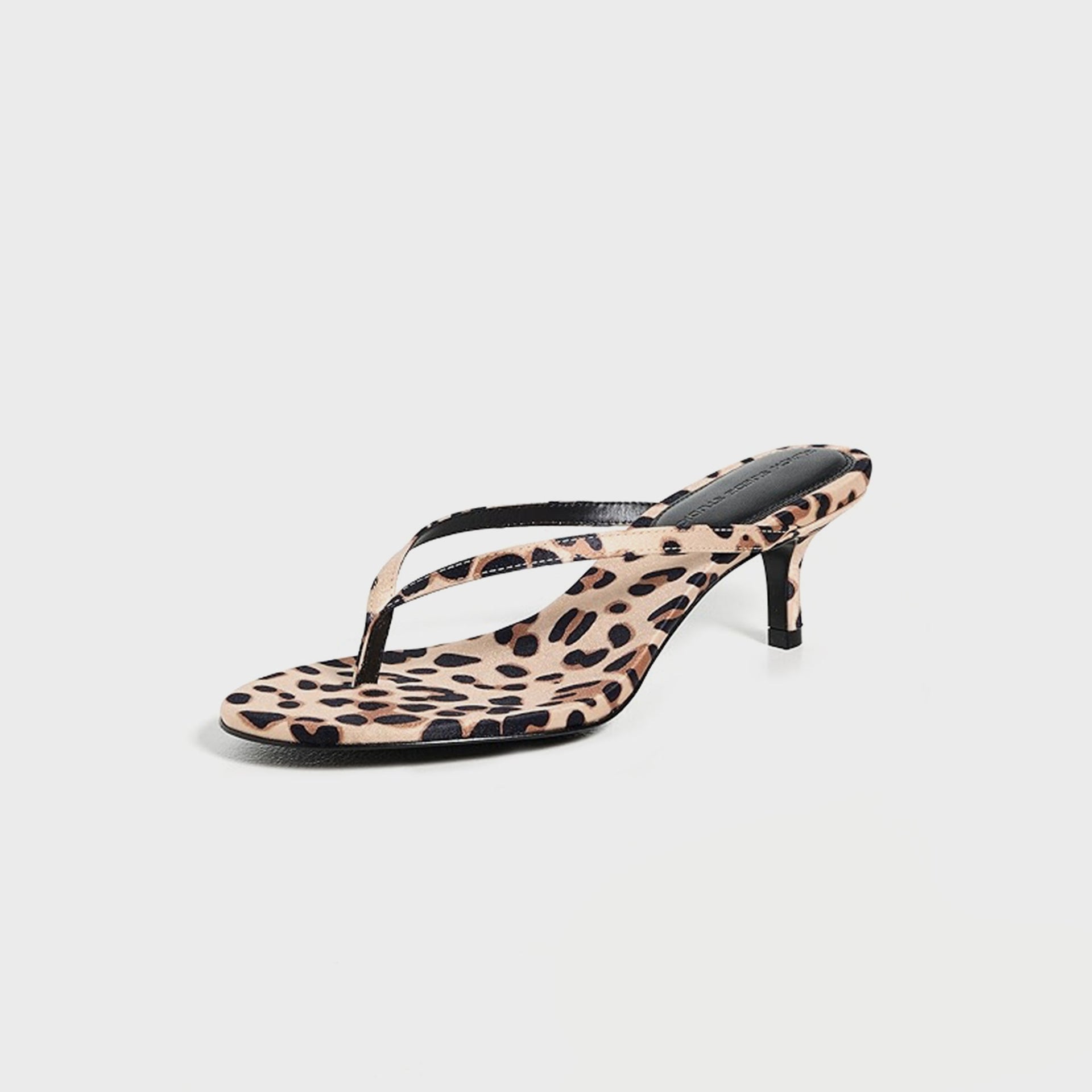 Black Suede Studio Tash 50 - Cheetah Printed Satin