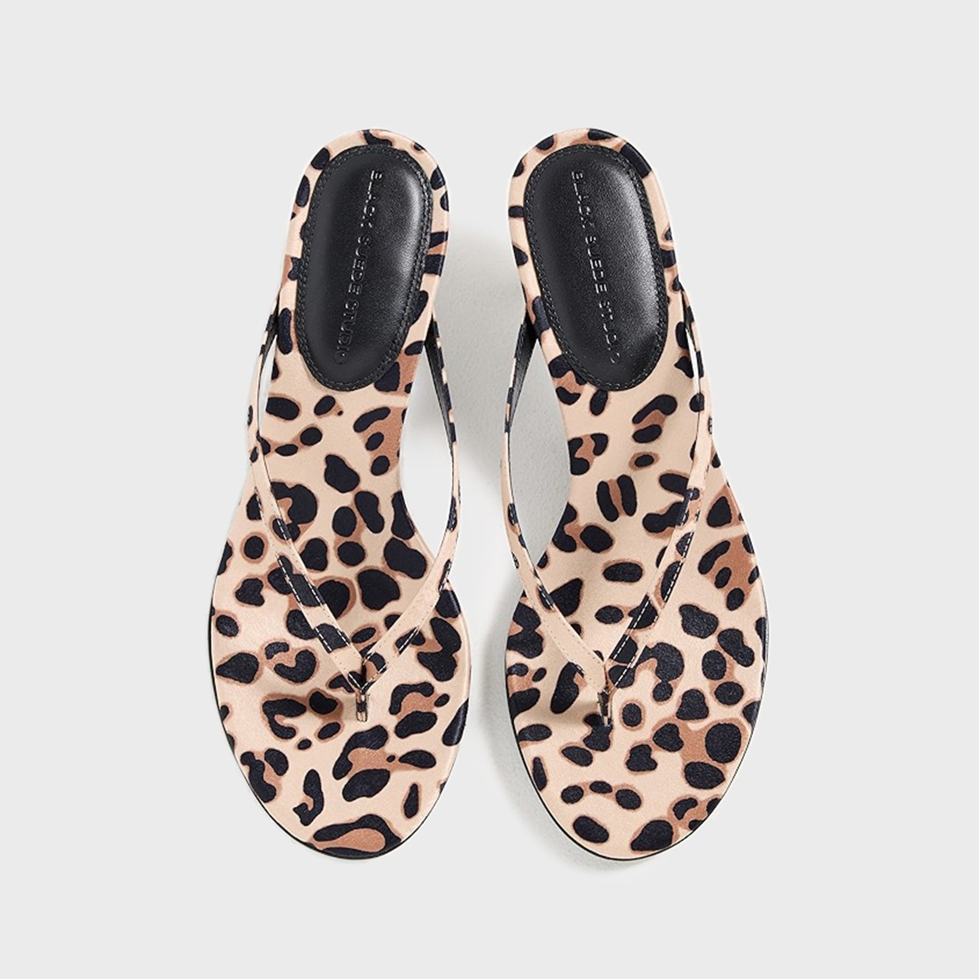 Black Suede Studio Tash 50 - Cheetah Printed Satin