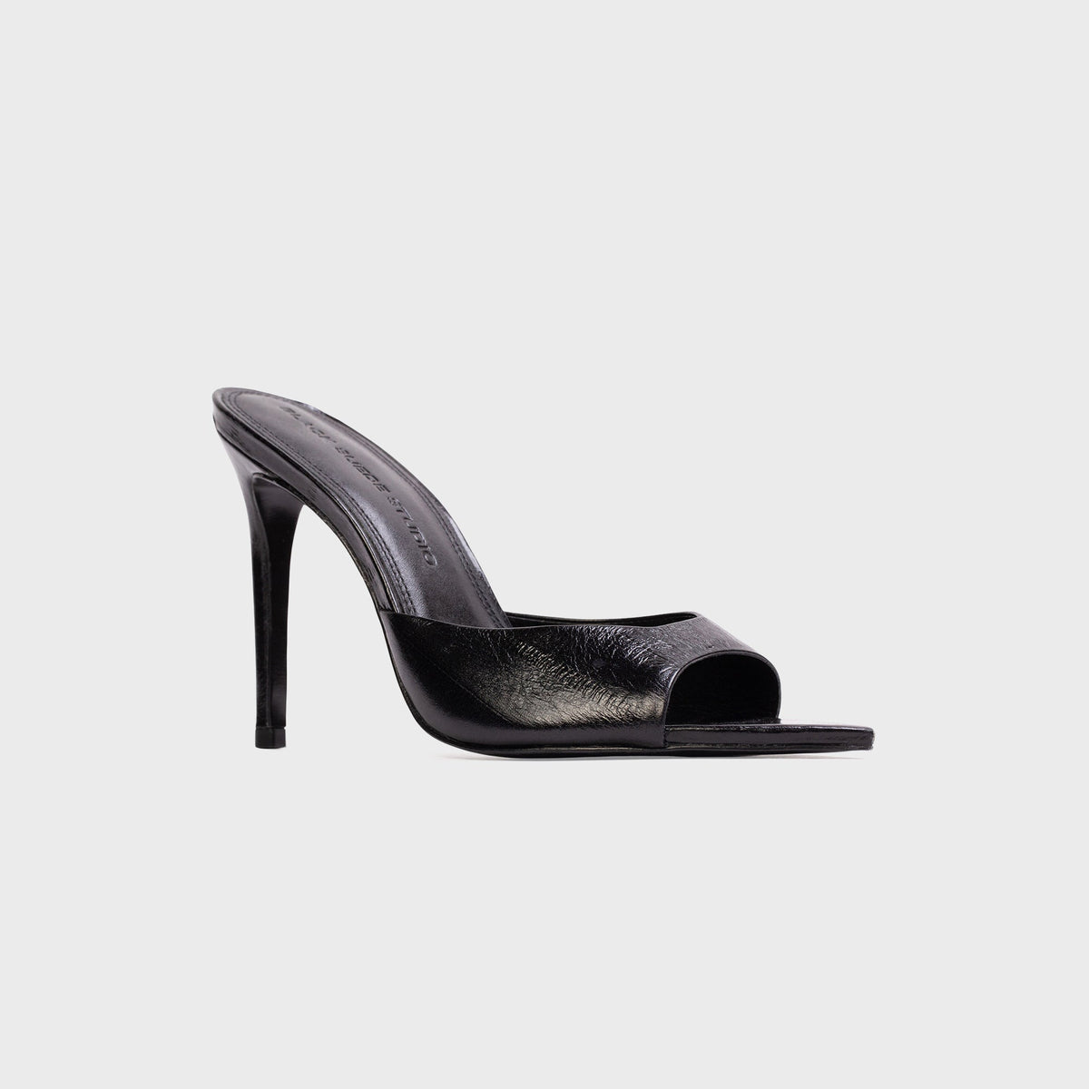 Black Suede Studio Brea Mule - Black Eel