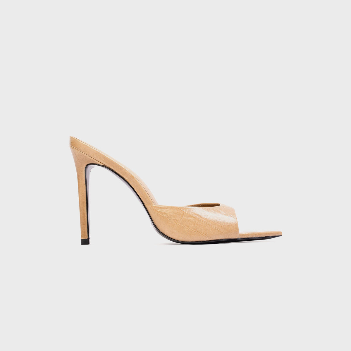 Black Suede Studio Brea Mule - Latte Eel