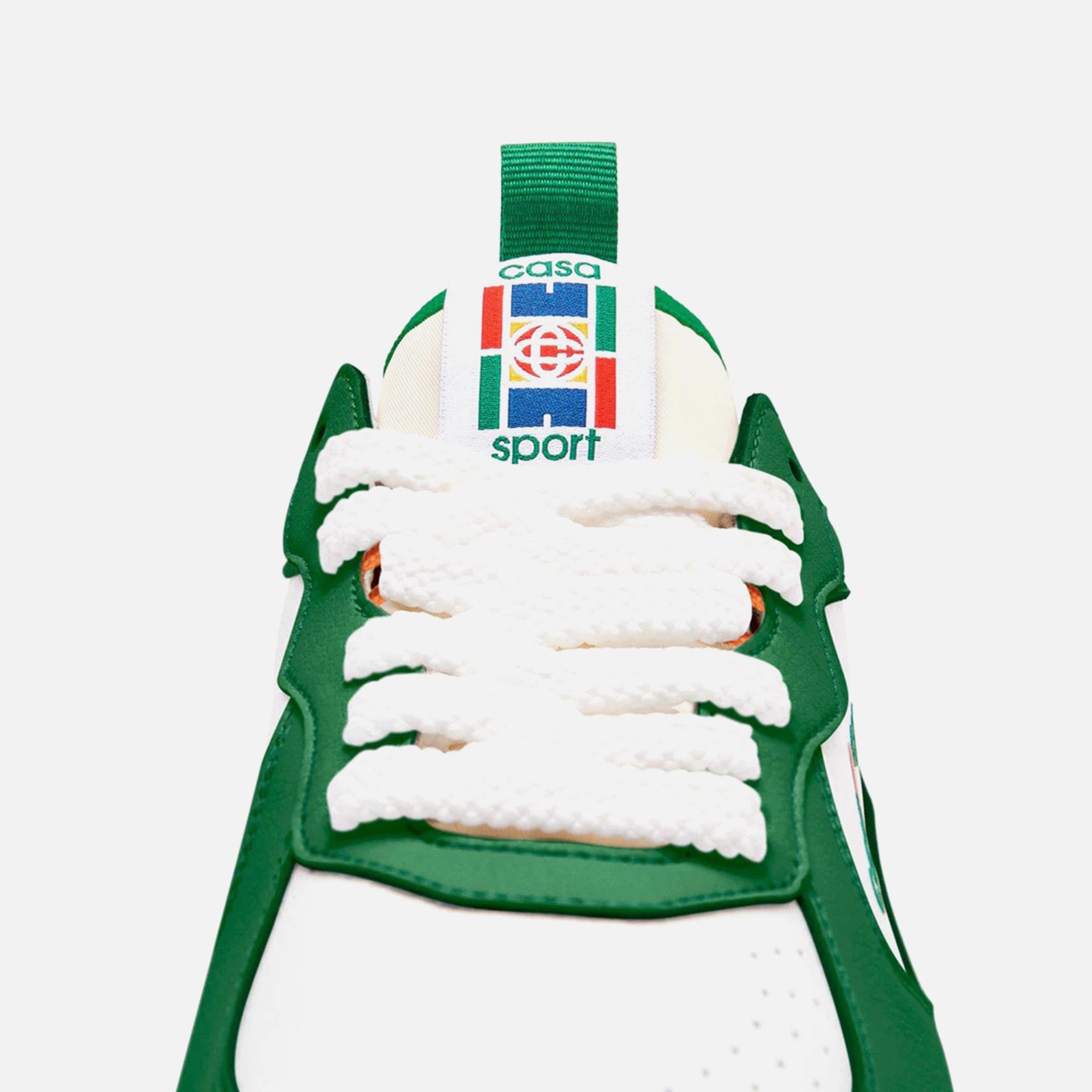 Casablanca Tennis Court Sneaker Leather - Green / White