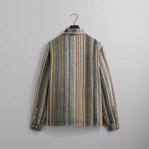 Kith Multi Stripe L/S Boxy Collared Overshirt - Sandrift