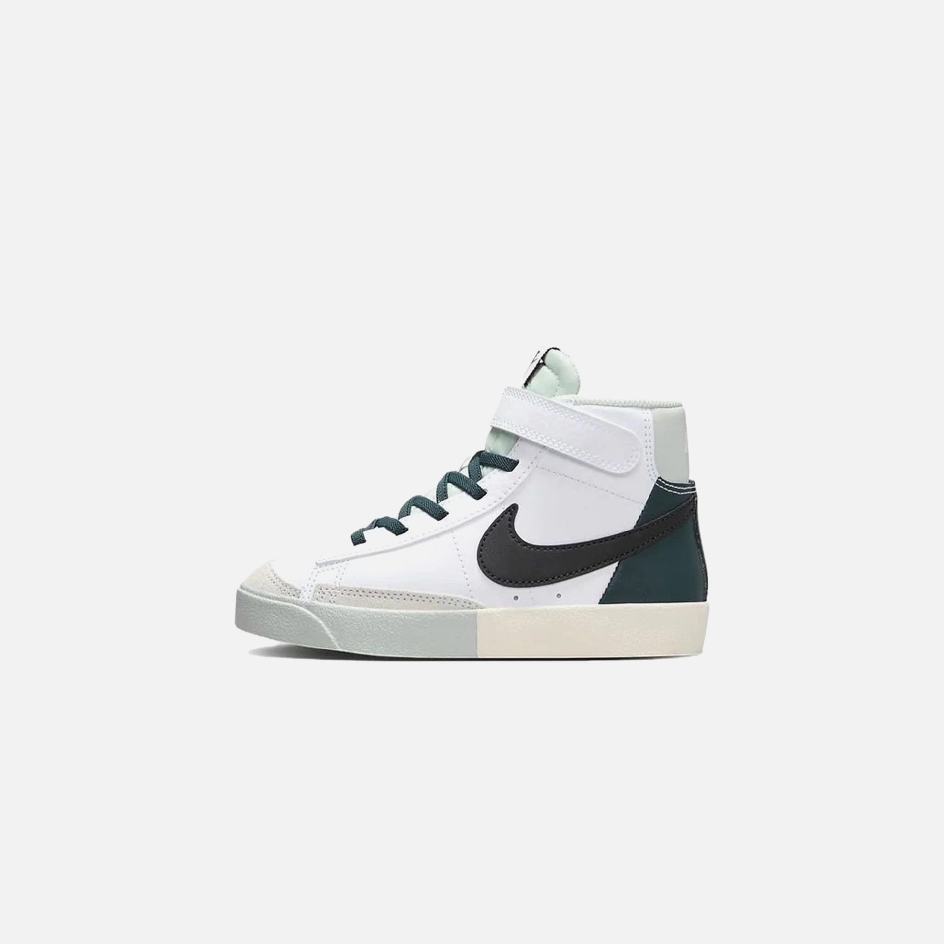 Nike Pre-School Blazer Mid `77 Se - White / Black / Deep Jungle / Light Silver