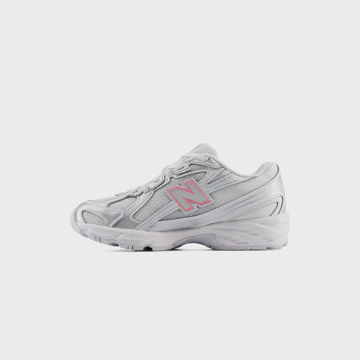 New Balance PS 740 Bungee Lace - Silver Metallic / Signal Pink