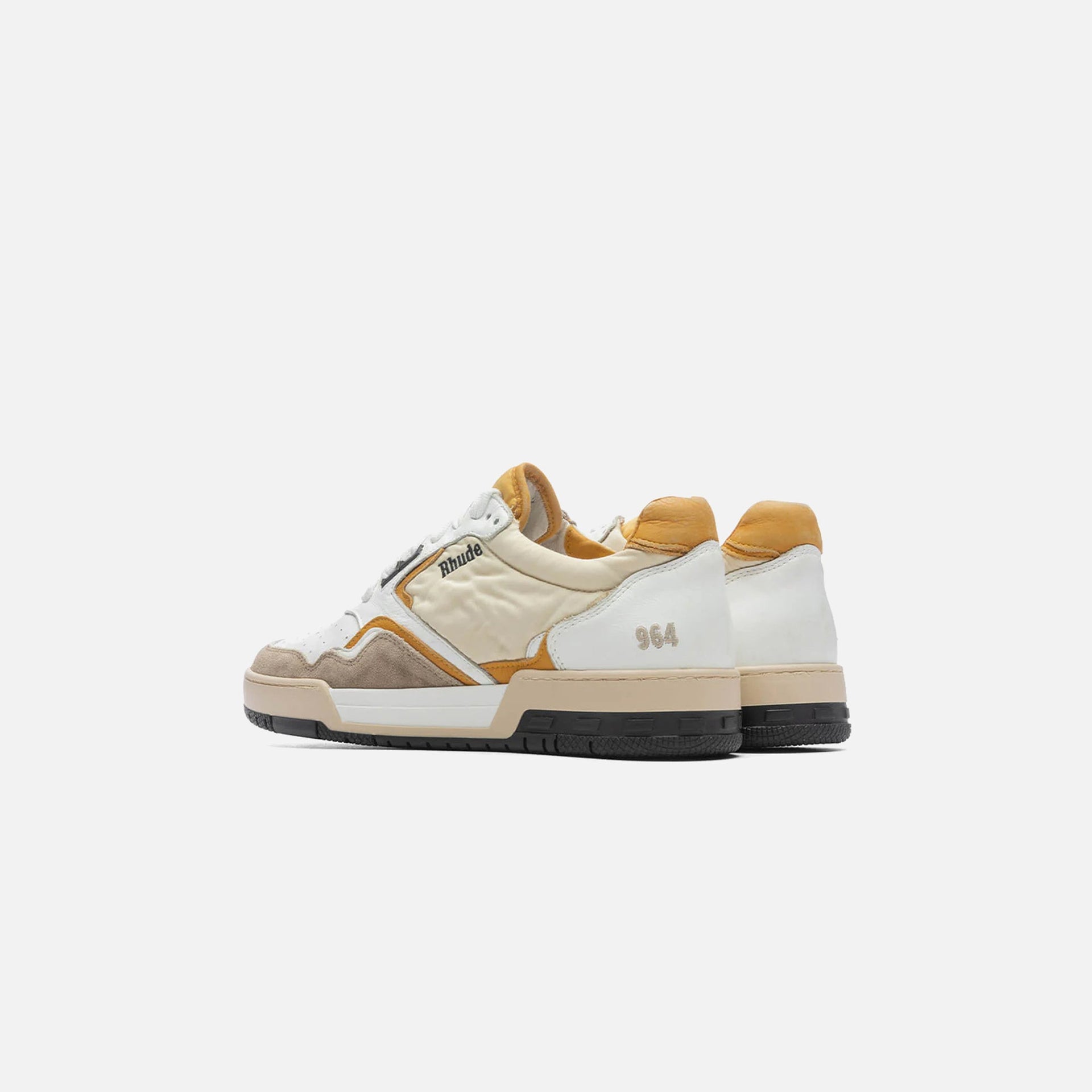 Rhude Racing Sneaker - White / Mustard / Beige