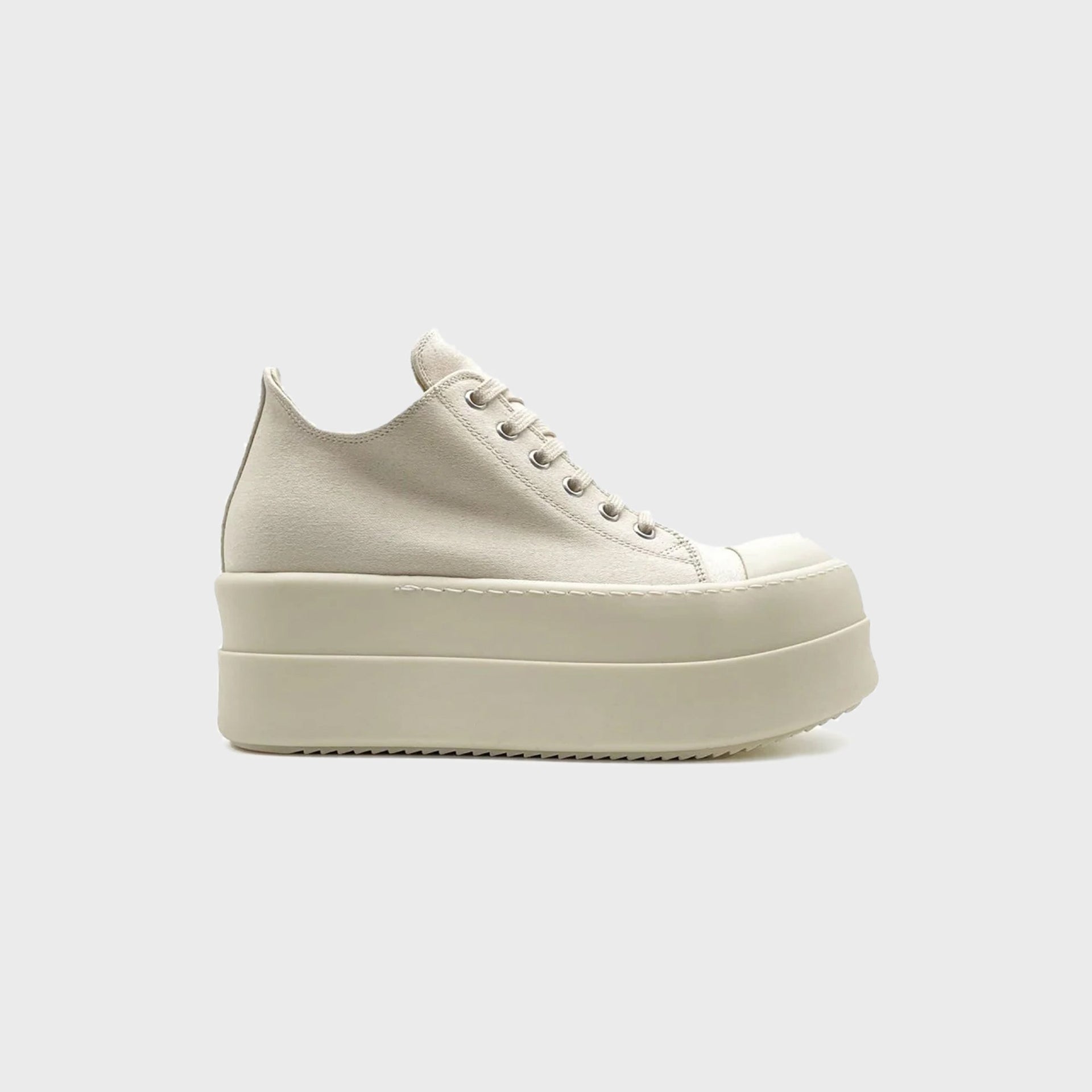 Rick Owens WMNS DRKSHDW Lido Double Bumper Low Sneaker - Pearl / Milk / Milk