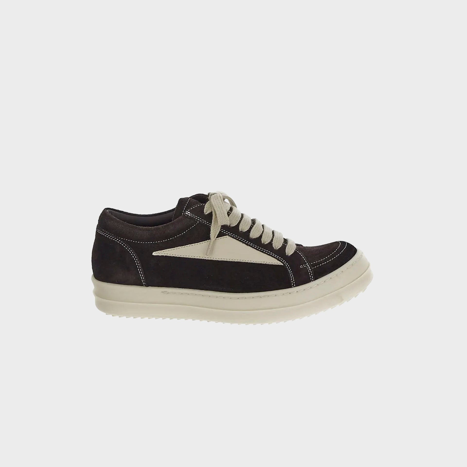 Rick Owens WMNS Vintage Sneakers Scarpe - Pelle Mahogany / Milk