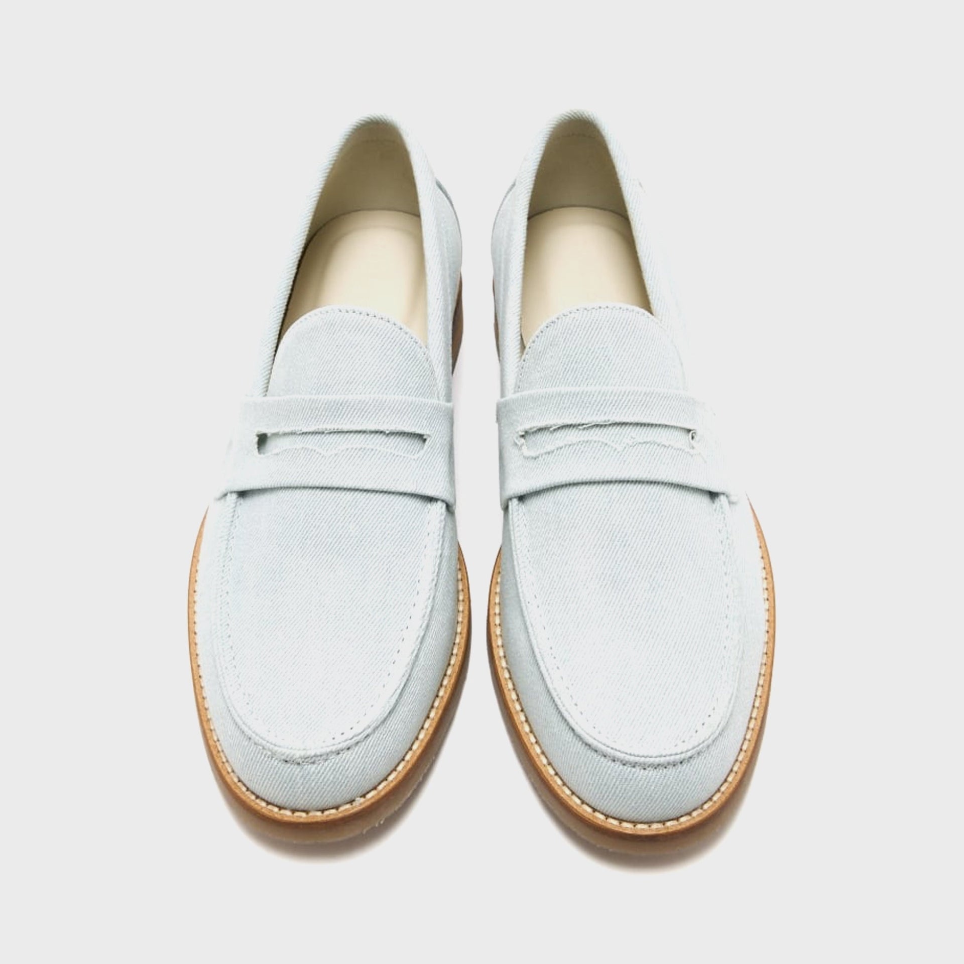 Duke & Dexter WMNS Wilde Denim Penny Loafer - Washed Blue