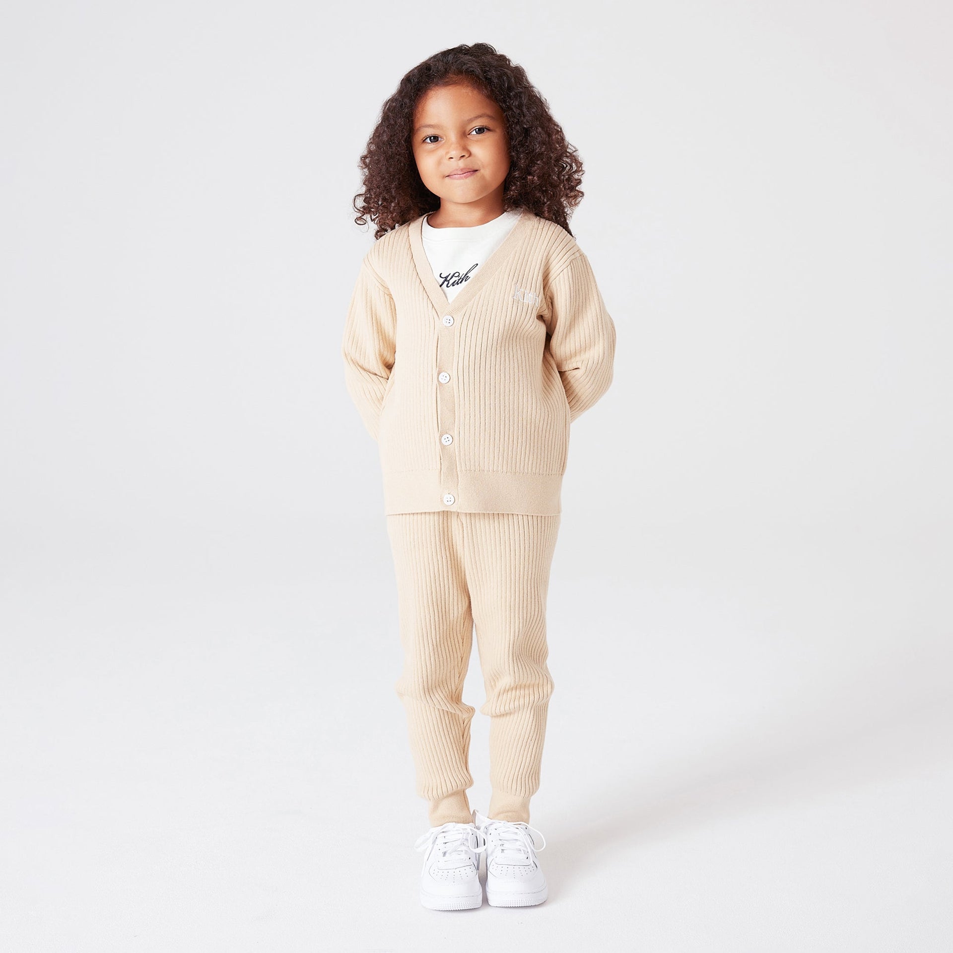 Kith Kids Knit Rib Cardigan - Birch