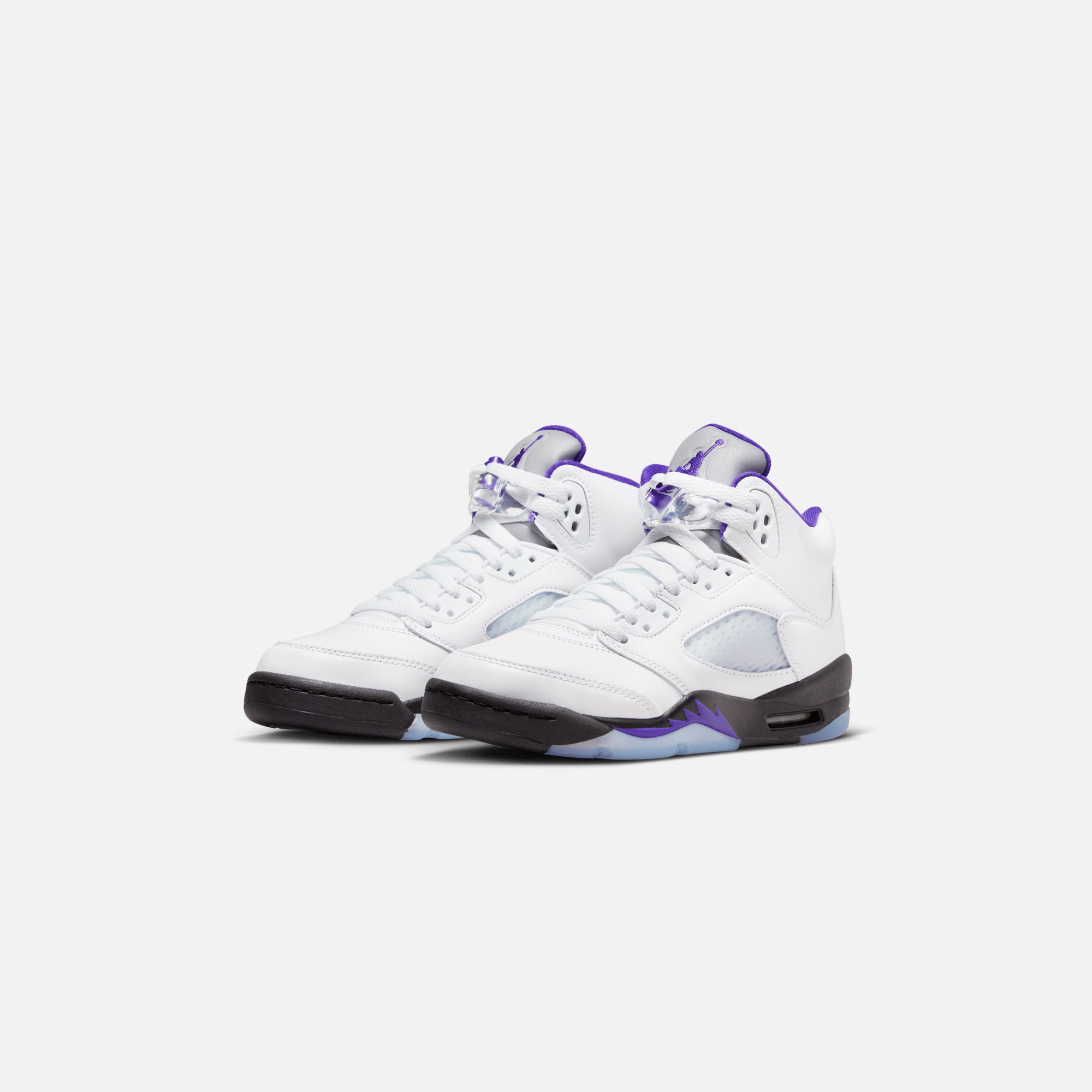 white and purple jordan 5