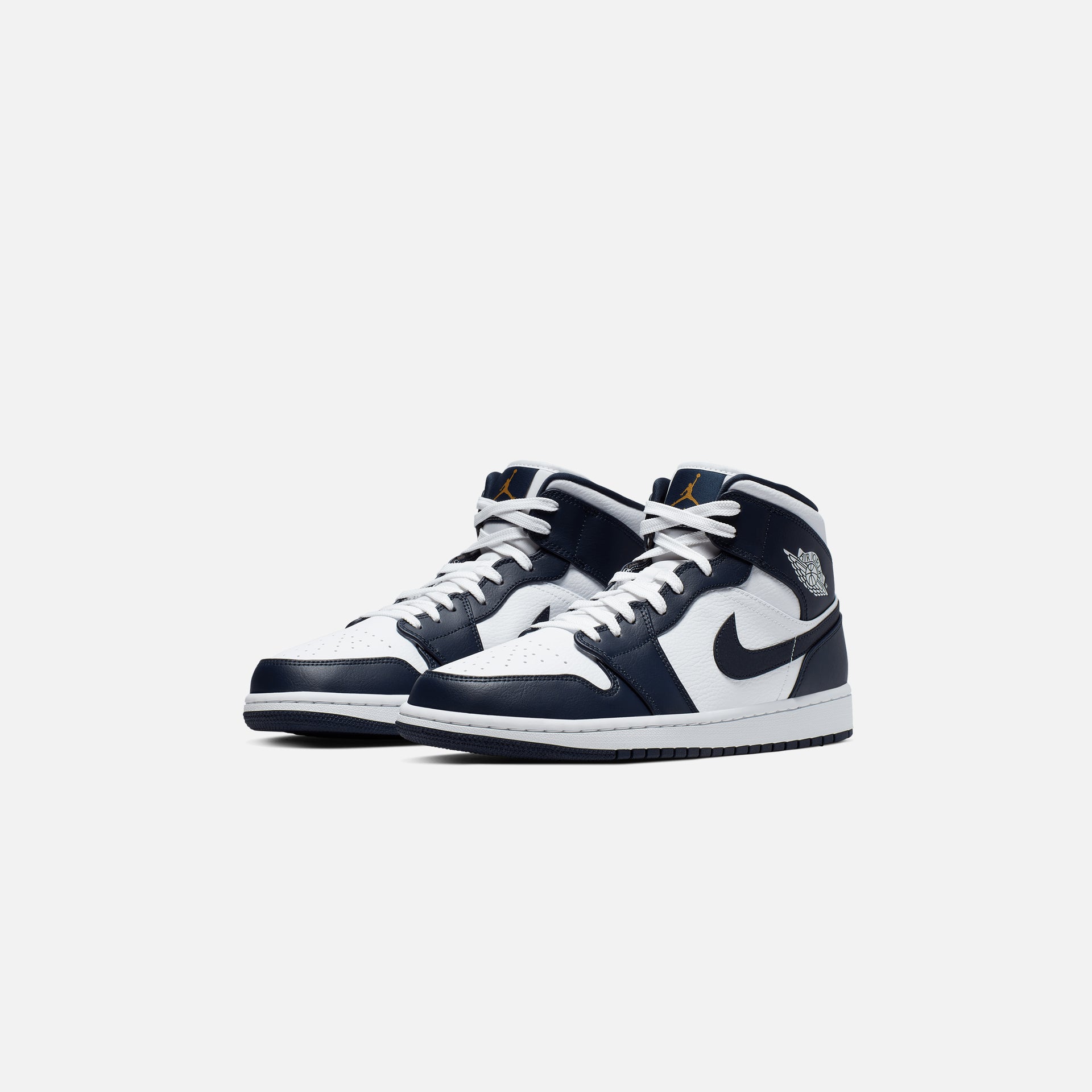 Nike WMNS Air Jordan 1 Mid - White / Metallic Gold / Obsidian