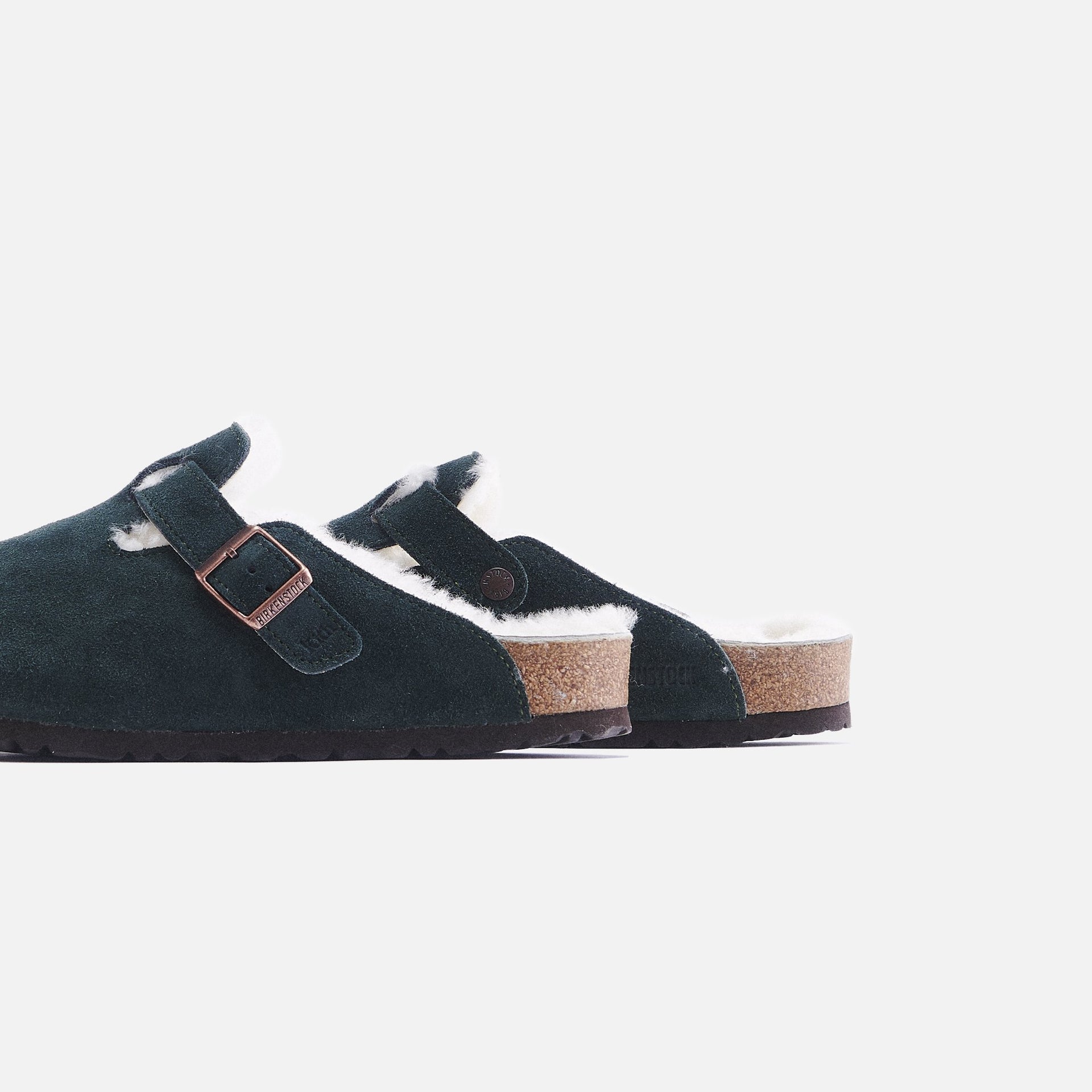 Kith for Birkenstock Boston Shearling - Scarab Green