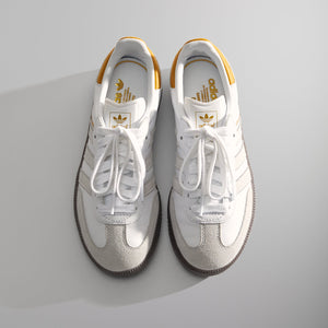 Adidas samba white and on sale gold