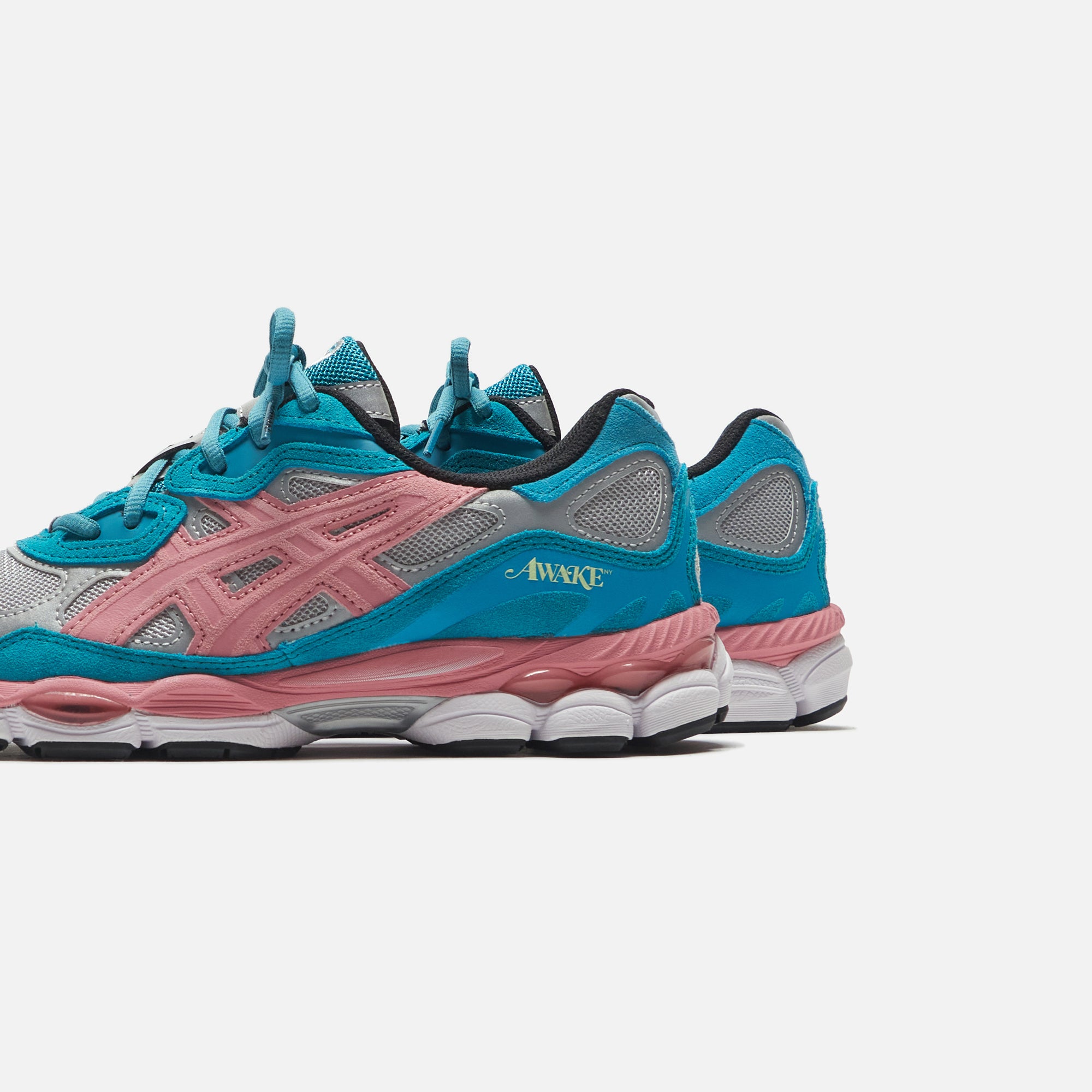 Asics x AWAKE NY Gel-NYC - Pure Silver / Green / Blue Slate – Kith
