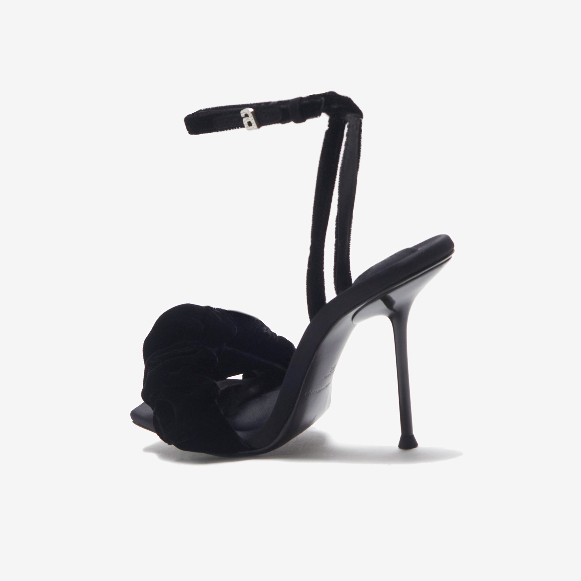 Alexander Wang Julie Velvet Scrunchie Ankle Strap Sandal