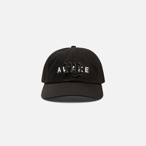 Awake College Logo 6 Panel Hat - Black