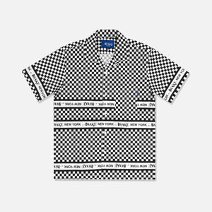 Awake NY Camp Collar Checkerboard Logo Shirt - Black