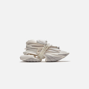 Balmain Unicorn Neoprene and Calfskin Leather Sneaker - White