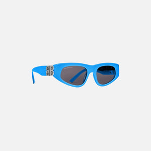 Balenciaga BB Logo Hinge Frame - Blue / Grey Lens