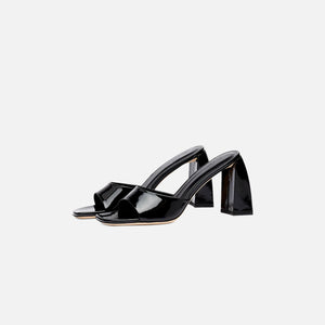 By Far Michele Patent Leather Mules - Black