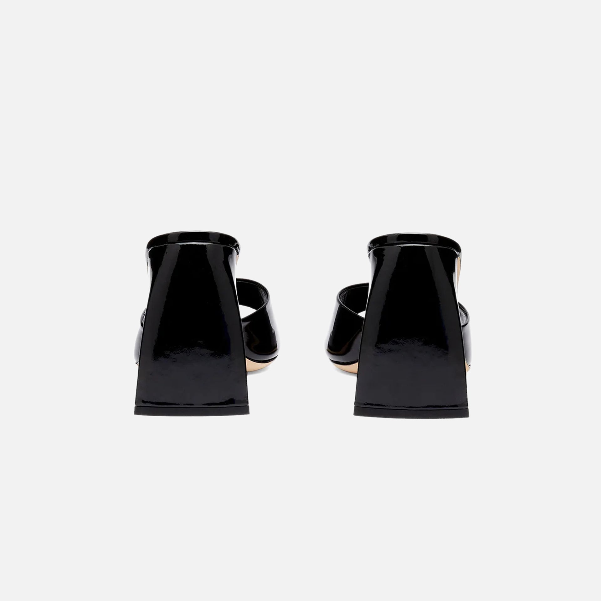By Far Michele Patent Leather Mules - Black