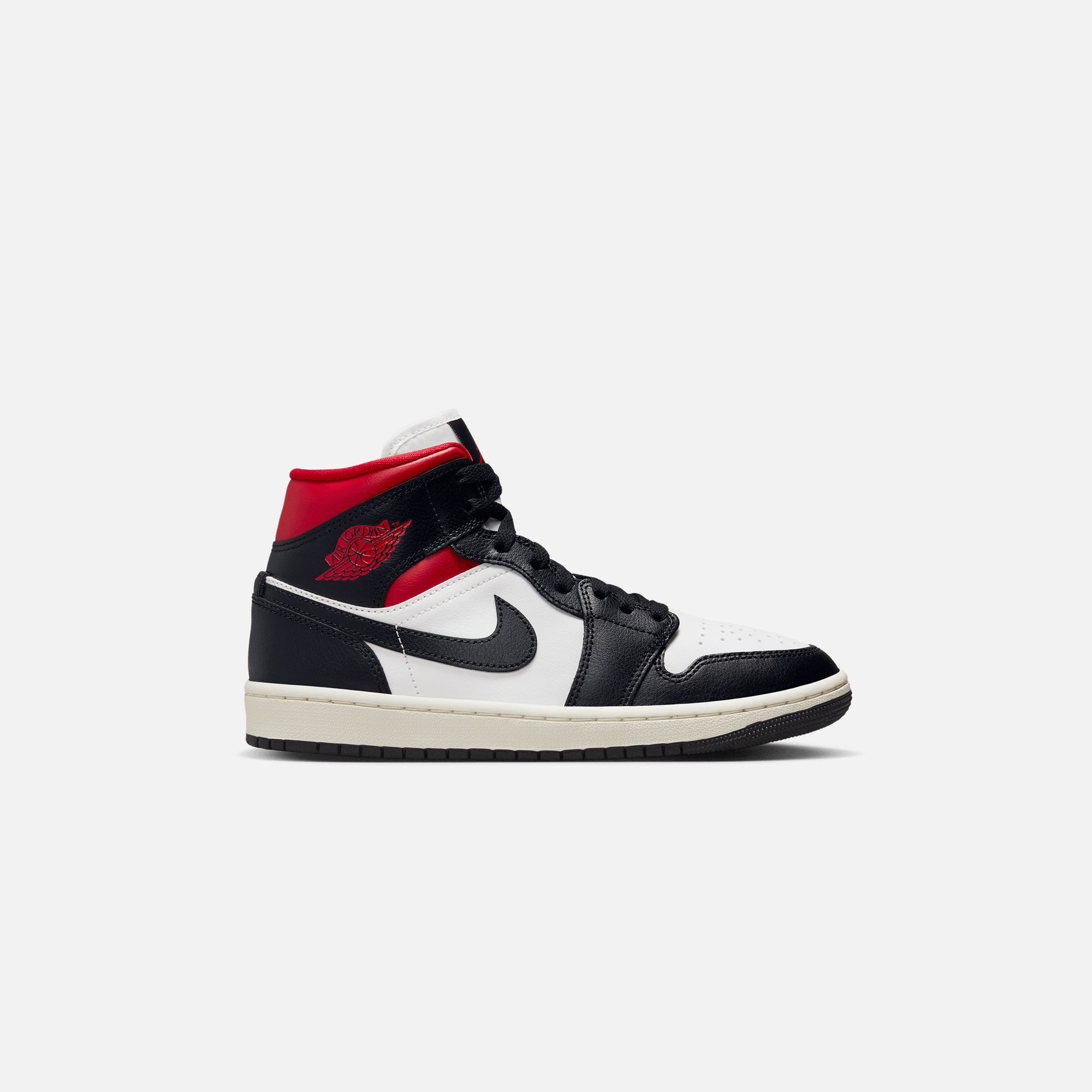 Jordan WMNSmns Air Jordan 1 Mid - Black / Gym Red / Sail