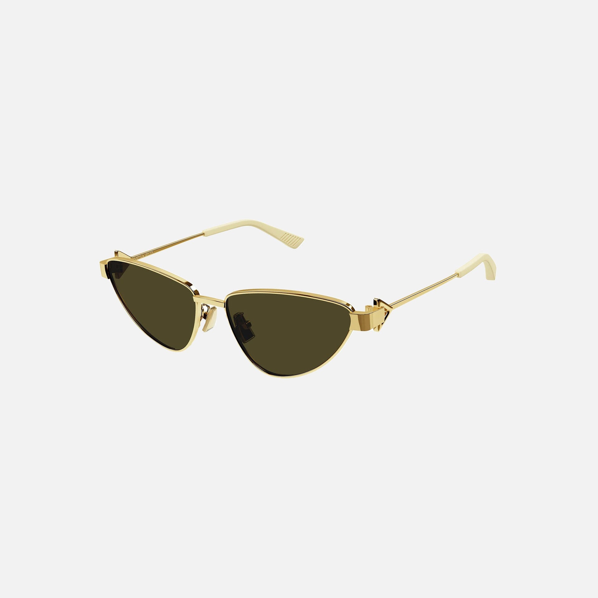 Bottega Veneta Metal Cat Eye - Gold Frame / Brown Lens