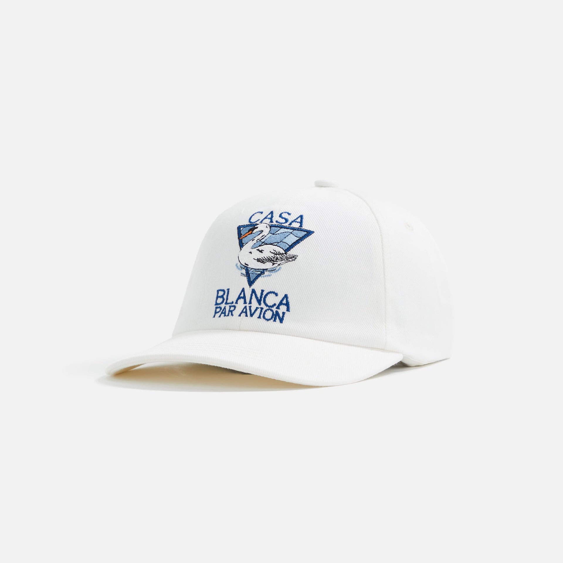 Casablanca Par Avion Embroidered Hat - White