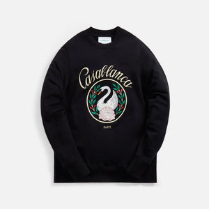 Casablanca Emblem De Cygne Embroidered Sweatshirt - Black