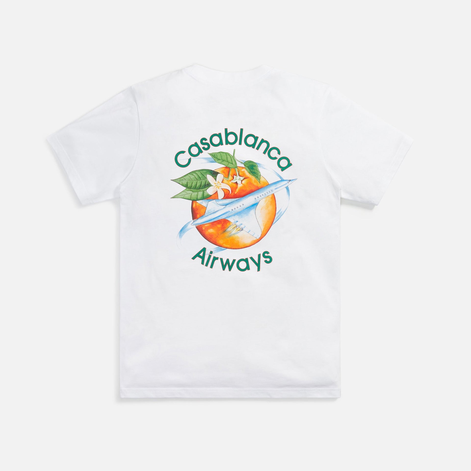 Casablanca Orbite Autour De L'Orange Screen Printed Tee - White