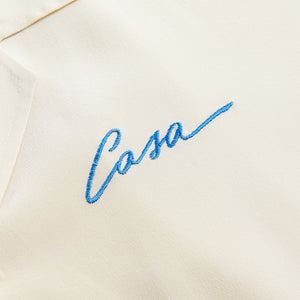 Casablanca Embroidery Logo Silk Shirt - Off-White