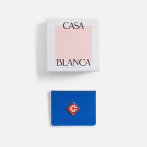 Casablanca Monogram Leather Card Holder - Blue – Kith Europe