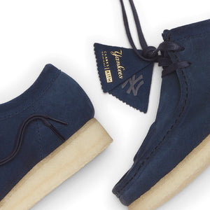 Kith & Clarks for New York Yankees Wallabee - Dark Blue Suede