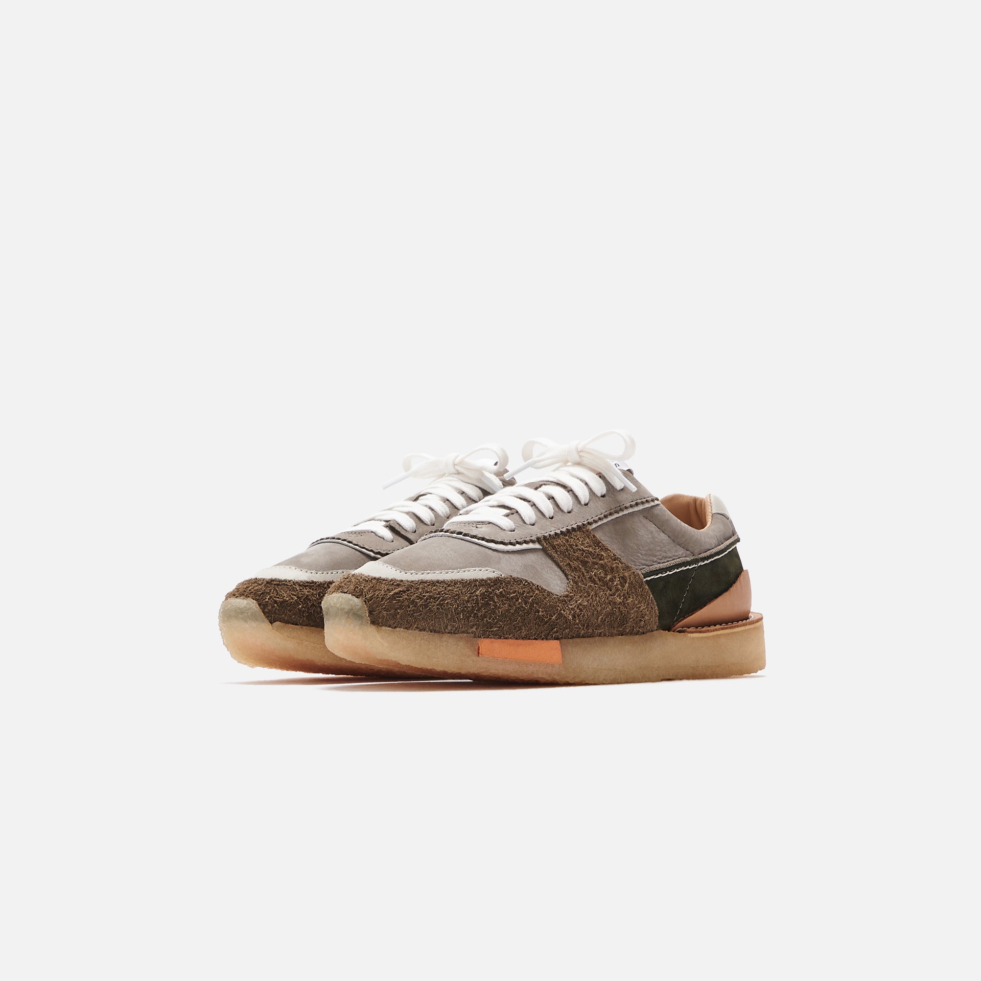 Clarks Tor Run Hairy Suede - Khaki Combo