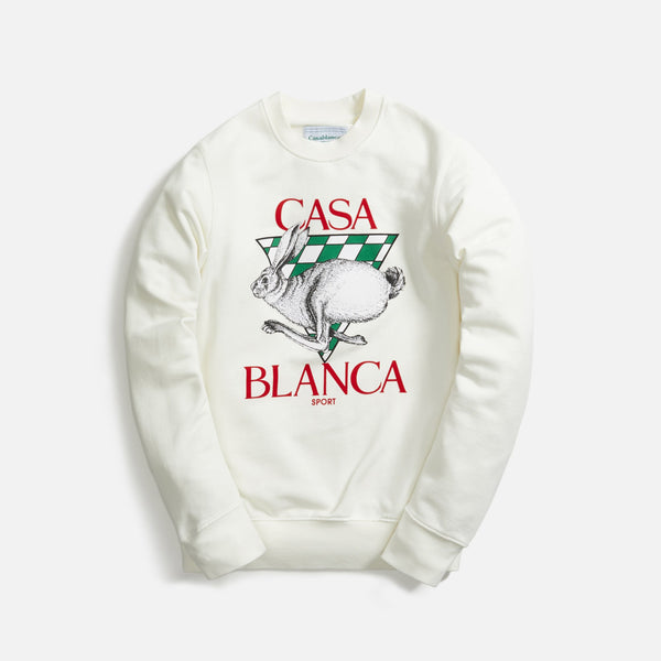 [新品・タグ付き]casablanca 卓球　スウェット　ホワイト　l Casablanca Casa Sport スウェットシャツ | ホワイト | FARFETCH JP