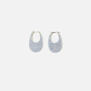 Coperni Crystal Embellished Medium Swipe Earring - Ice Blue