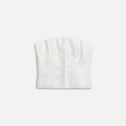 GUIZIO Satin Corset - White