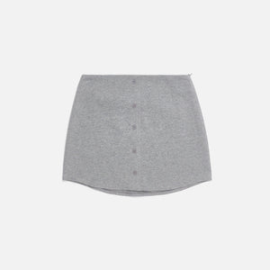 GUIZIO Fleece Button Skirt - Grey