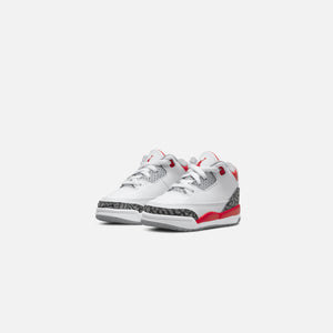 Nike TD Air Jordan 3 Retro - White / Fire Red / Black / Cement Grey