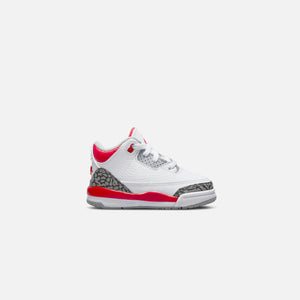 Nike TD Air Jordan 3 Retro - White / Fire Red / Black / Cement Grey
