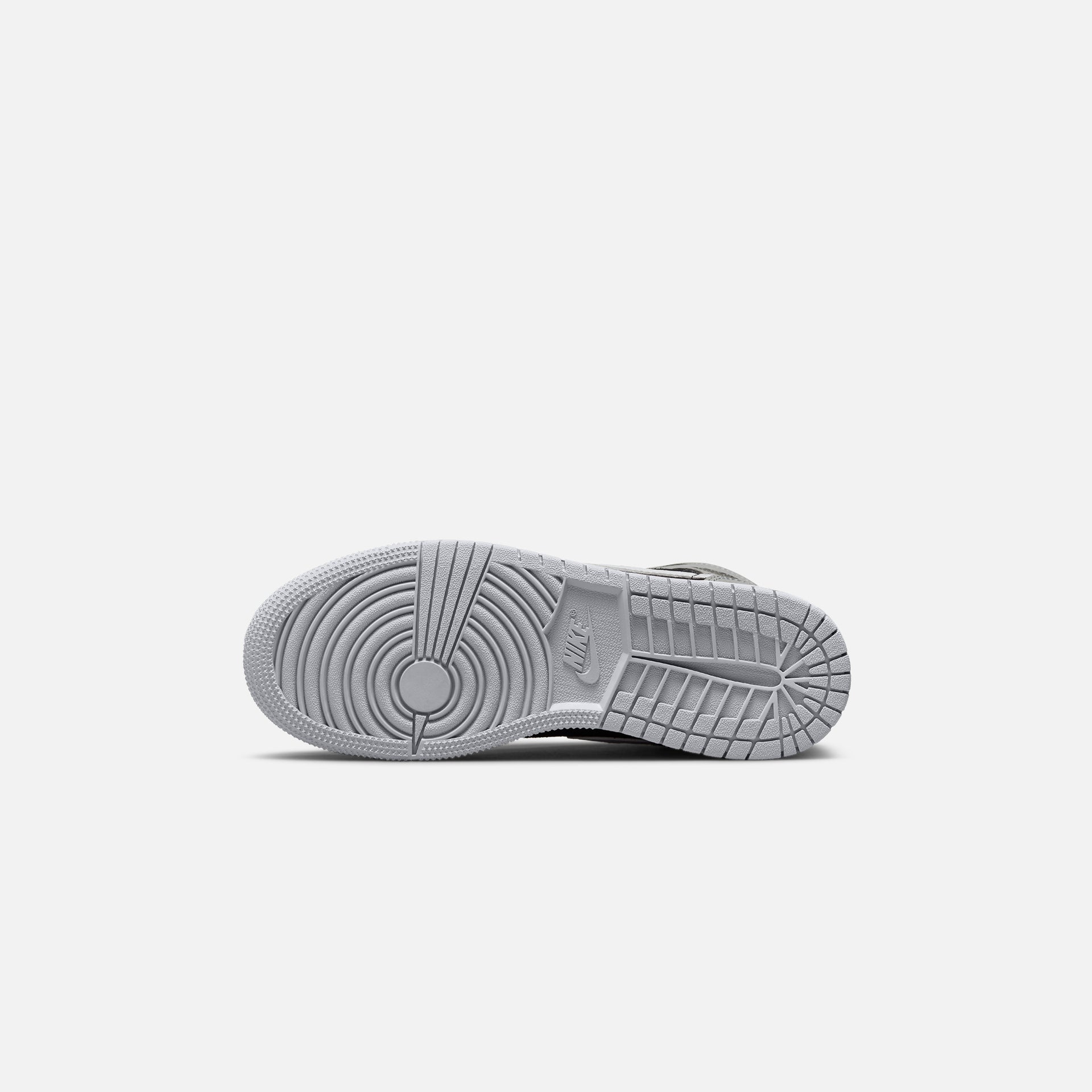 Jordan GS Air Jordan 1 Mid SE - Noir / Blanc / Gris fumé clair / Rouge université