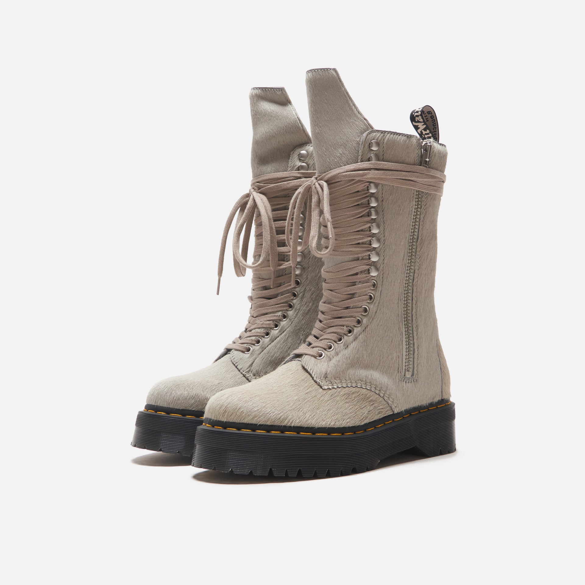 Dr. Martens x Rick Owens WMNS Quad Sole Calf Length Boot - Pearl