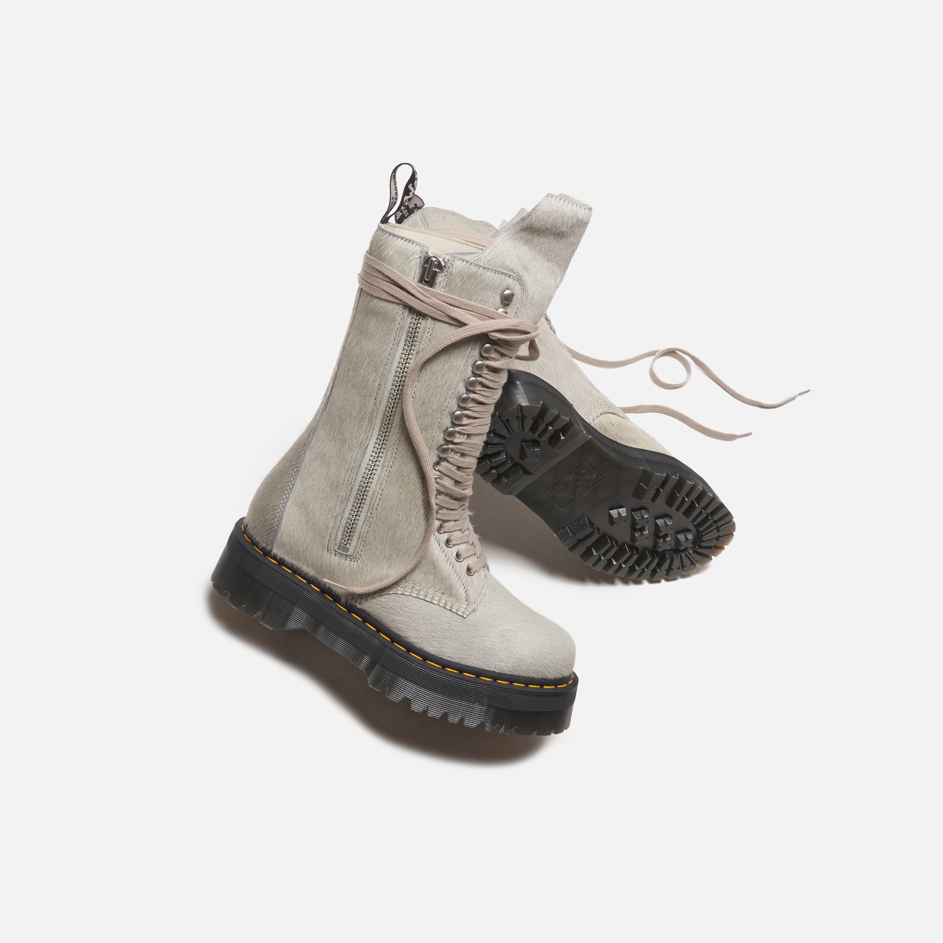 Dr. Martens x Rick Owens WMNS Quad Sole Calf Length Boot - Pearl